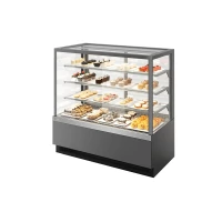 Витрина кондитерская Chilz Vete Kub Lux 130 cерый матовый/шлифованная нержавейка 197-578/259-786