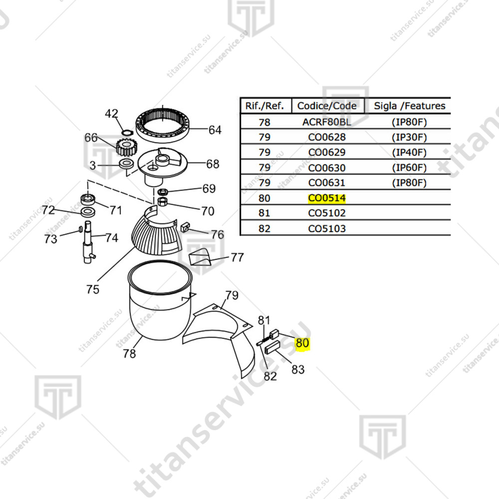 Микровыключатель для миксера планетарного Fimar IP/40 F CO0514 - фото №1