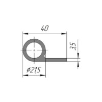P-образный универсальный уплотнитель для ротационных печей Восход Муссон-Ротор/Ротор-Агро 162-II-60
