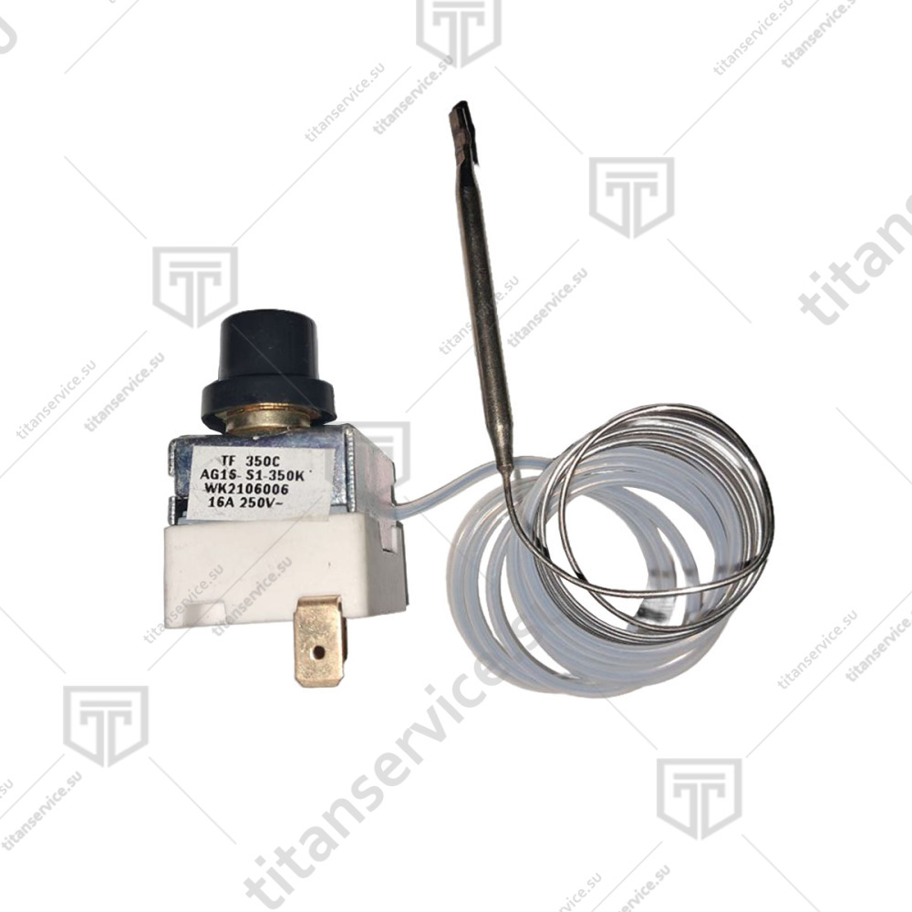 Термостат однофазный аварийный 350°С 16А/250В/1,7м для жарочных шкафов/сковороды - фото №1