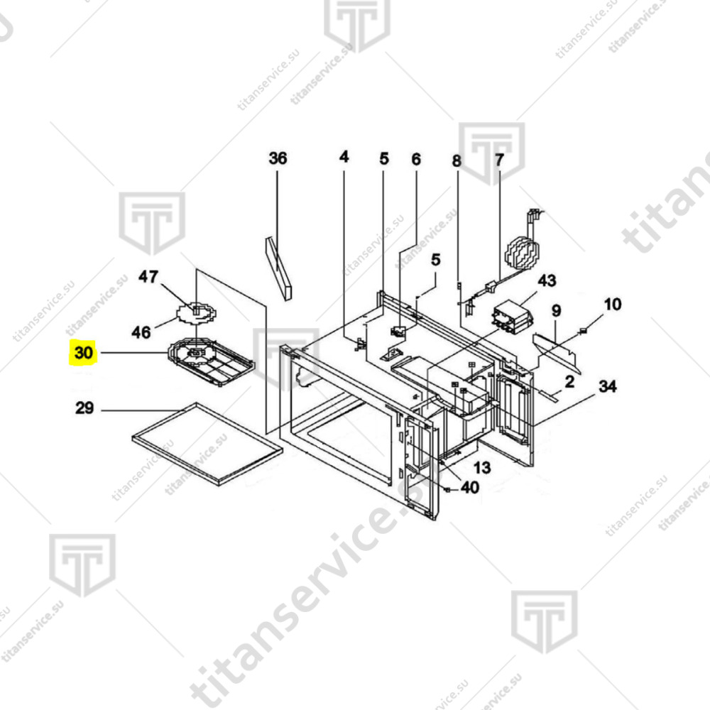 Кожух диска для микроволновой печи Fimar ME1630 CO5018 - фото №1