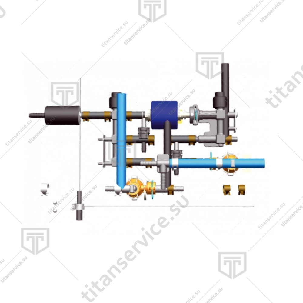 Система мойки в комплекте для вытяжки пароконвектомата Unox XEBC-04EU-E1RM KVL1198A - фото №1