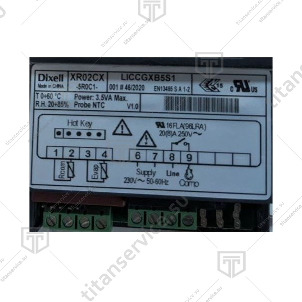 Термостат DIXELL XR02CX LICCGXB5S1 для витрины тепловой Viatto HTH100/120 - фото №1