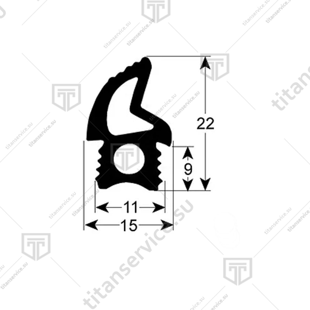 Уплотнитель двери для пароконвектомата Unox XVC 105 KGN1036B - фото №2