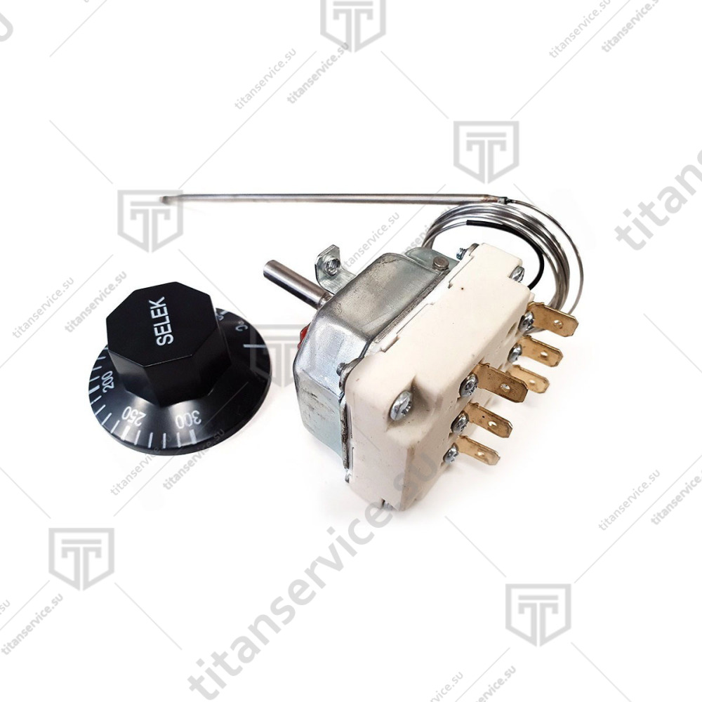 Терморегулятор 3-х полюсный от 50°С до 300°С (WZA-E 3Ф 300С) с ручкой - фото №1