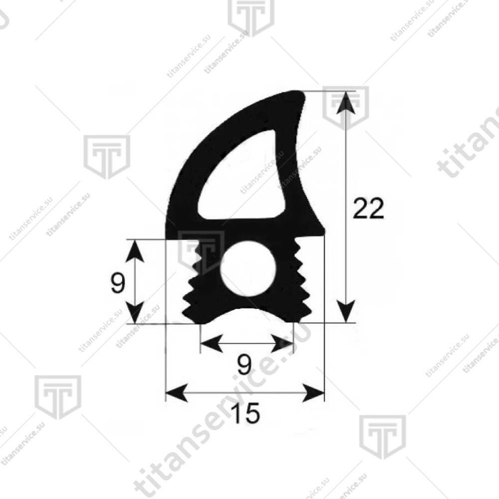Уплотнитель двери для шкафа нейтрального 1850мм Unox XR218/219 KGN1506B - фото №2