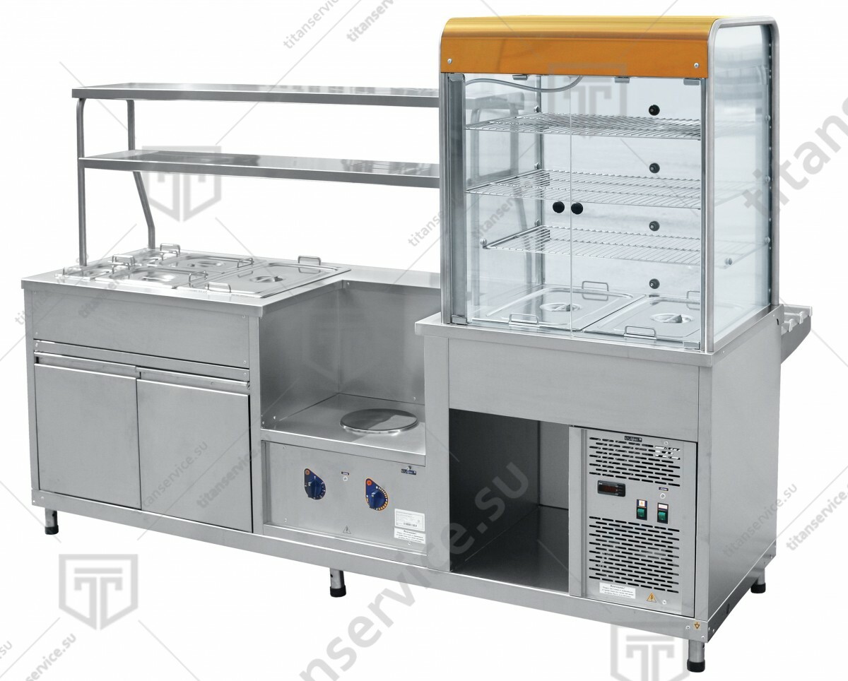 Мини-линия раздачи Abat ПВХМ-70КМУ "золото" - фото №1