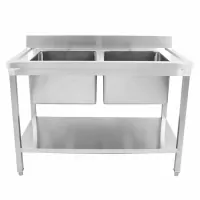Ванна моечная с бортом нерж.VA-STD250A 1200х700х850 мм