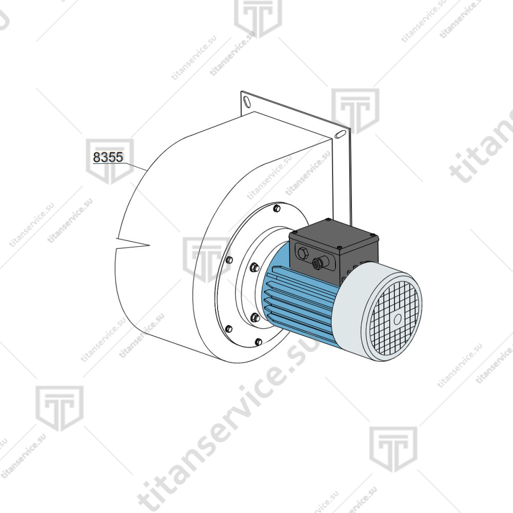 Мотовентилятор N552 HP0,75 230/400-60 для посудомоечной машины Dihr AX 210 3000313 - фото №1