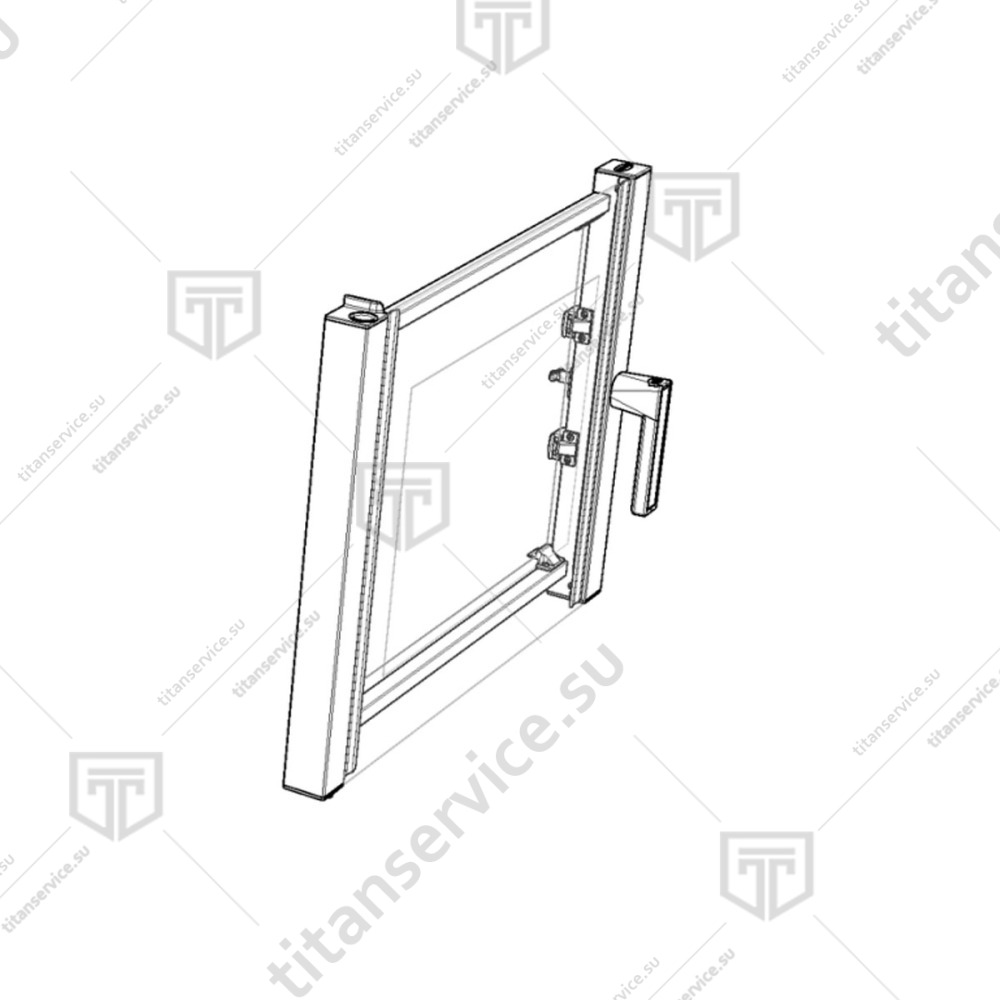 Дверь в сборе для пароконвектомата Unox XV 393 KDR1268A - фото №1