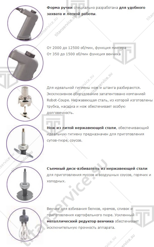 Миксер ручной Robot Coupe Mini MP 190 Combi - фото №11