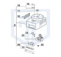 Корпус двигателя в сборе куттера R2 A Robot Coupe 29190