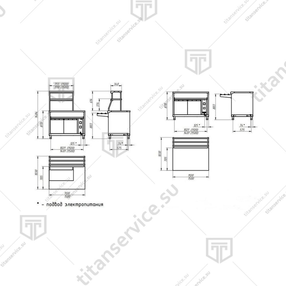 Прилавок для горячих напитков Abat ПГН-70КМ-02 нержавеющая сталь - фото №3