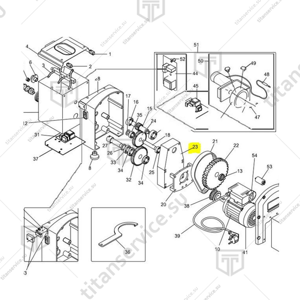 Крышка редуктора машины для пасты Fimar MPF/15 CO1356 - фото №1