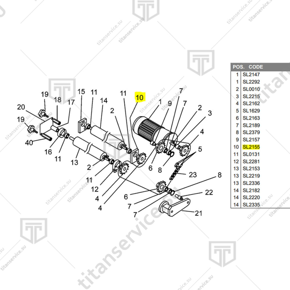 Суппорт для тестораскатки Fimar SI/320 SL2155 - фото №2