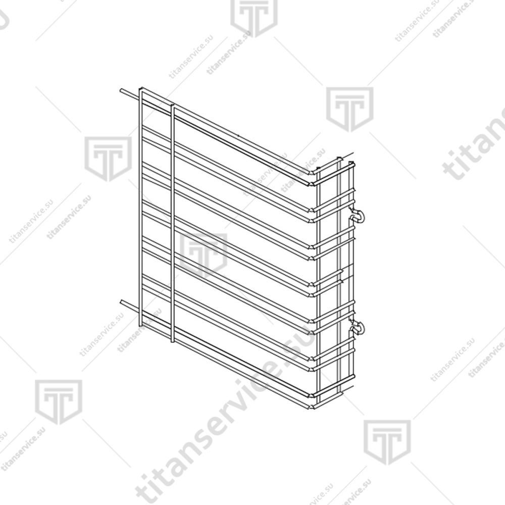 Направляющая боковая на 7 поддонов правая/левая для печи конвекционной Unox XB 603 G GRL1020A0 - фото №1