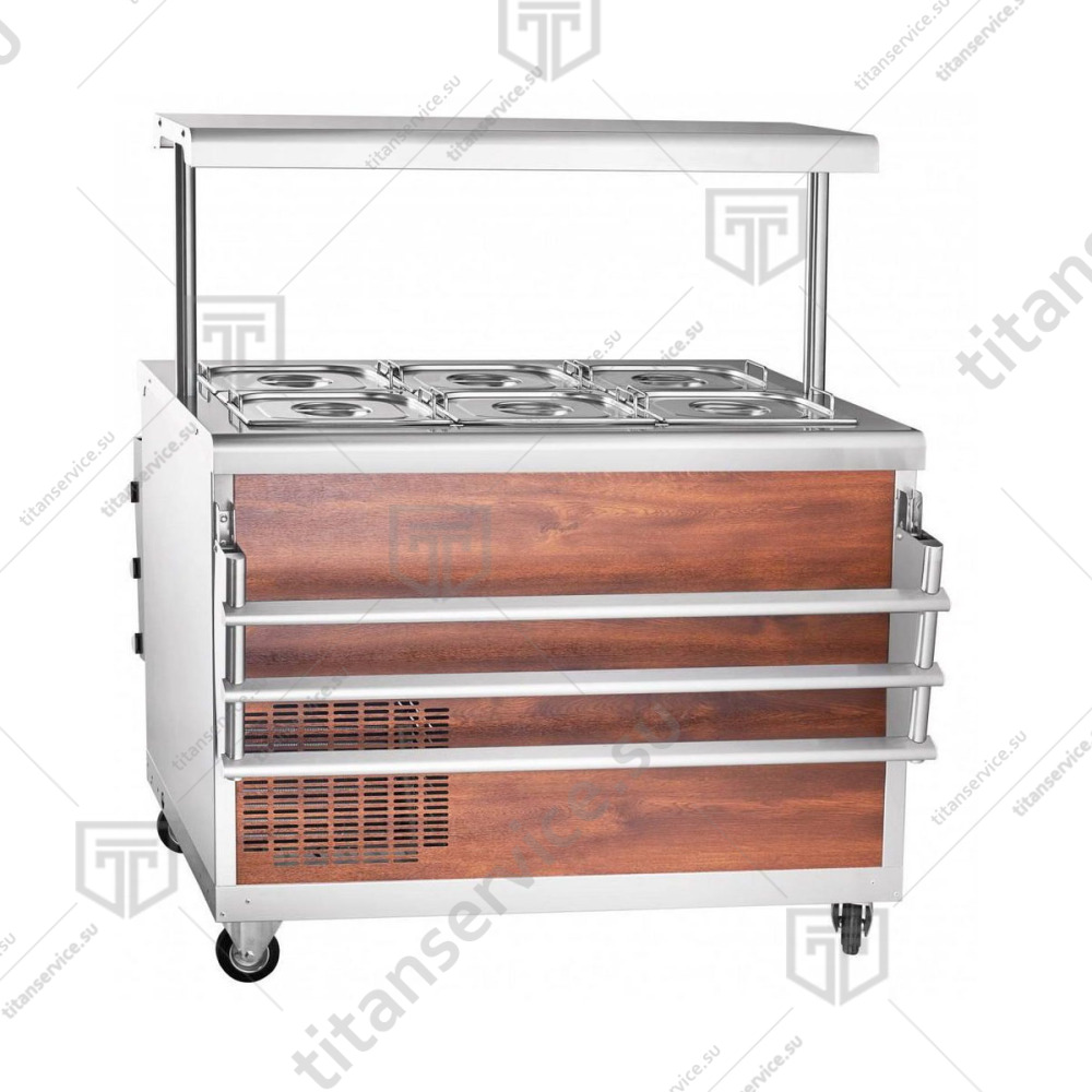 Прилавок холодильный Abat ПВВ(Н)-70ПМ-НШ передвижной - фото №3