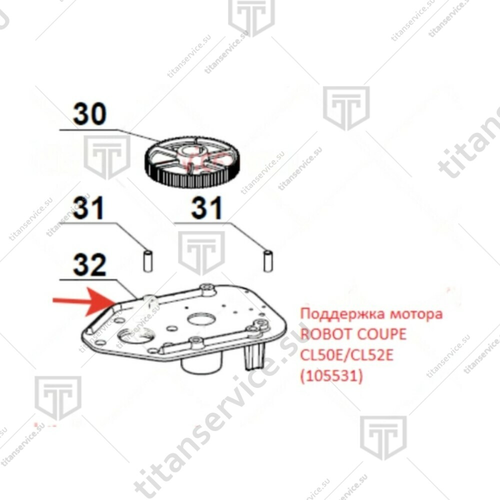 Консоль двигателя для овощерезки Robot Coupe CL50 105531S - фото №2