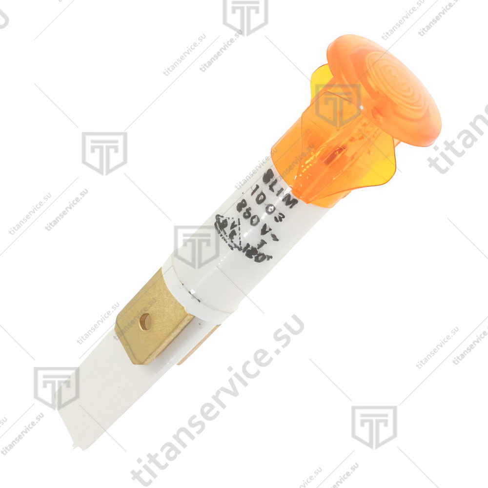 Лампа сигнальная оранжевая ø 10 мм 230 В - фото №1