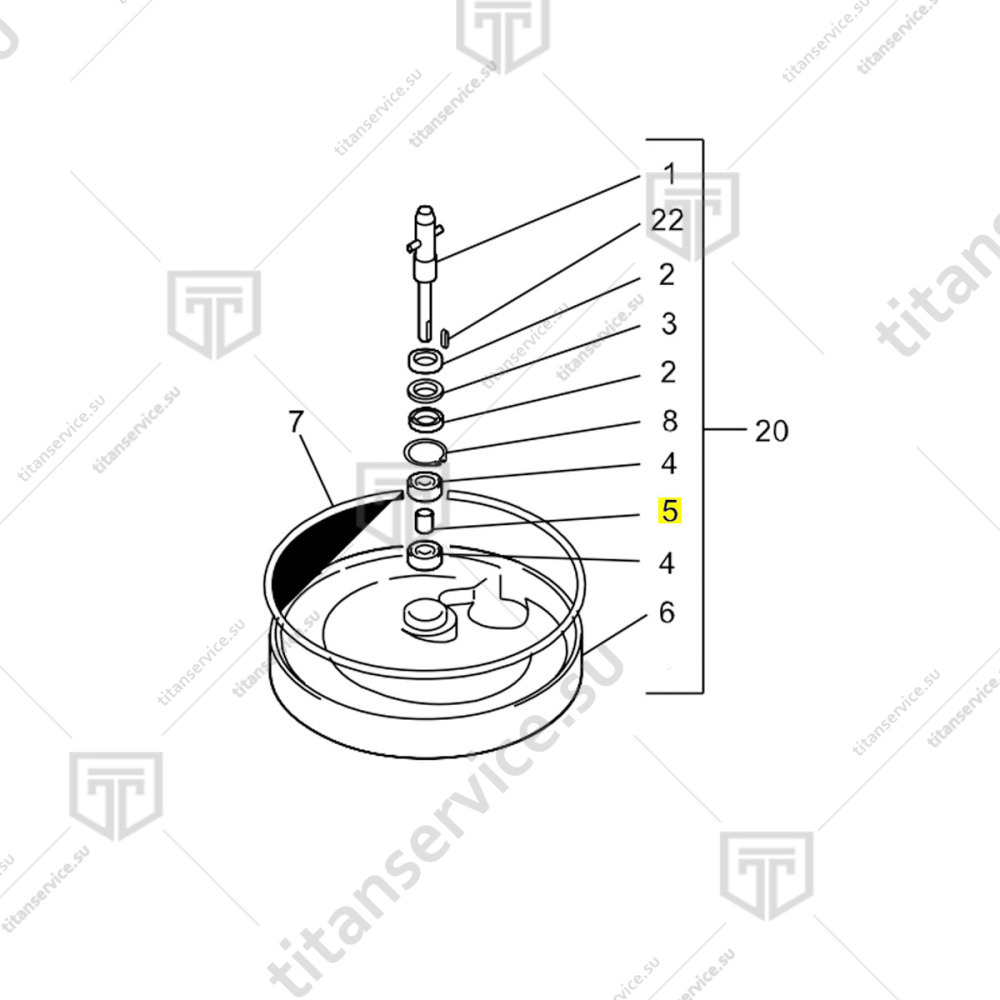 Магнит для картофелечистки Fimar PPF5 3600310 - фото №1