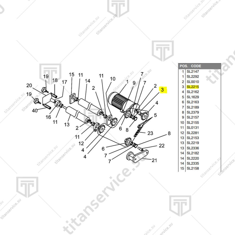 Втулка для тестораскатки Fimar SI/320 SL2215 - фото №1