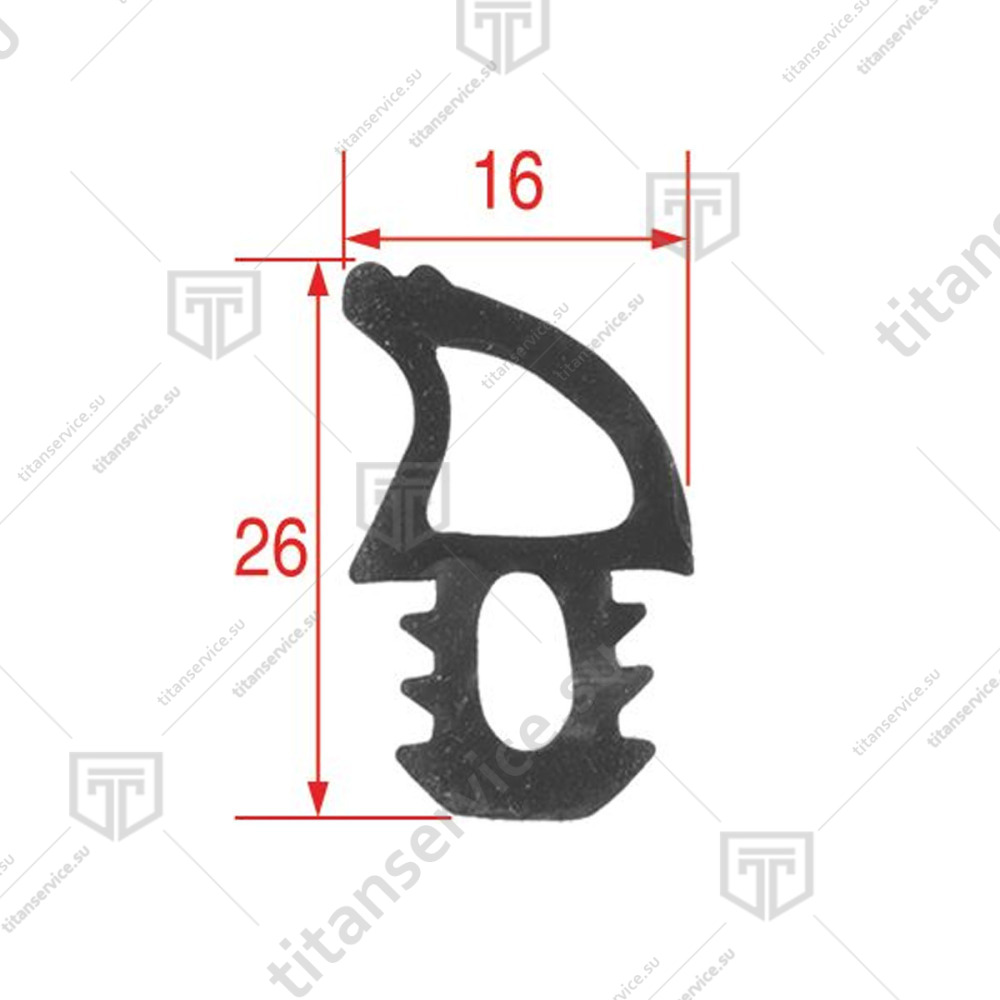 Уплотнение двери для конвекционной печи Garbin 101 EX GUA060 - фото №1