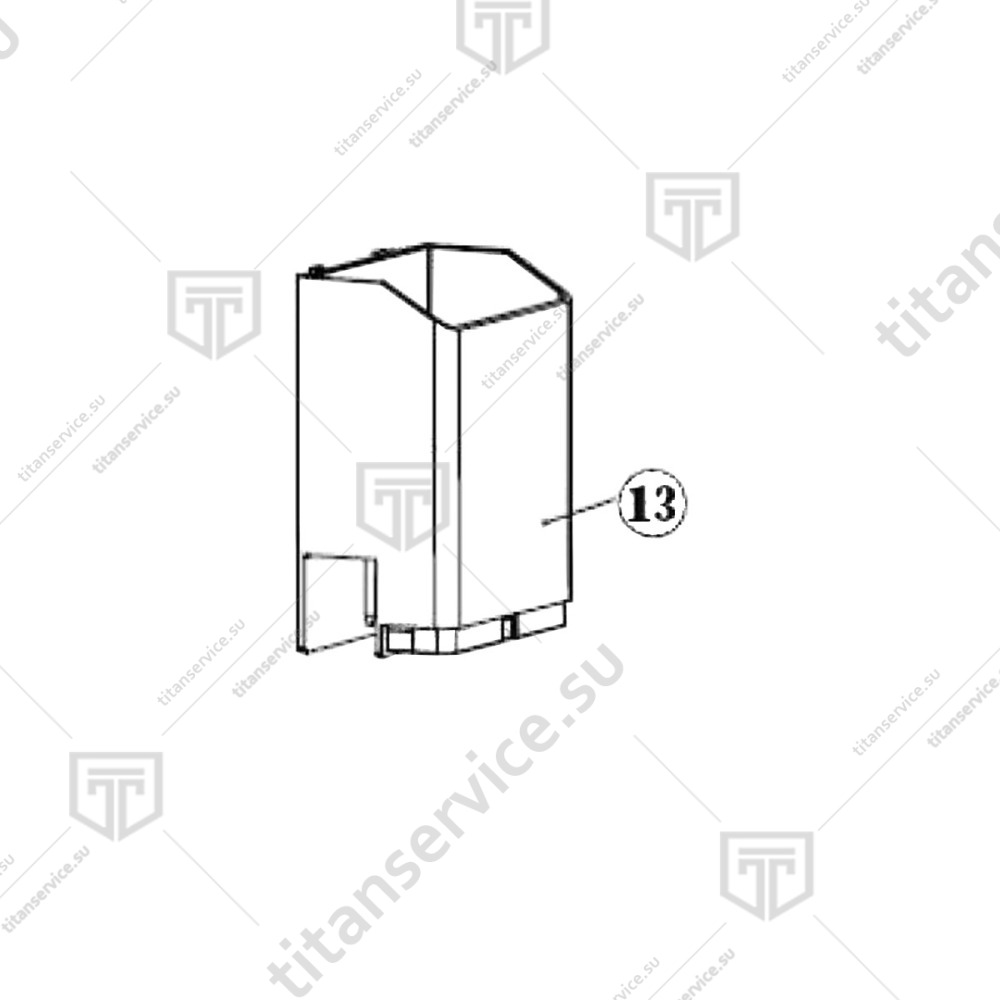 Кожух желоба для кофеварки Hurakan HKN-ME717 ME-717-10110 - фото №1