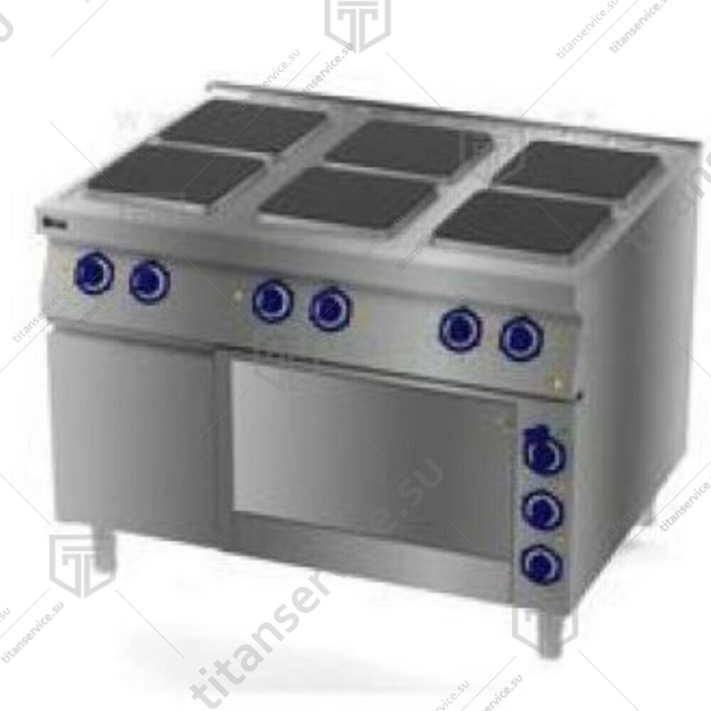 Плита 6 конфорочная 900 серии KOGAST ESK-T69/1-0-55887 - фото №1