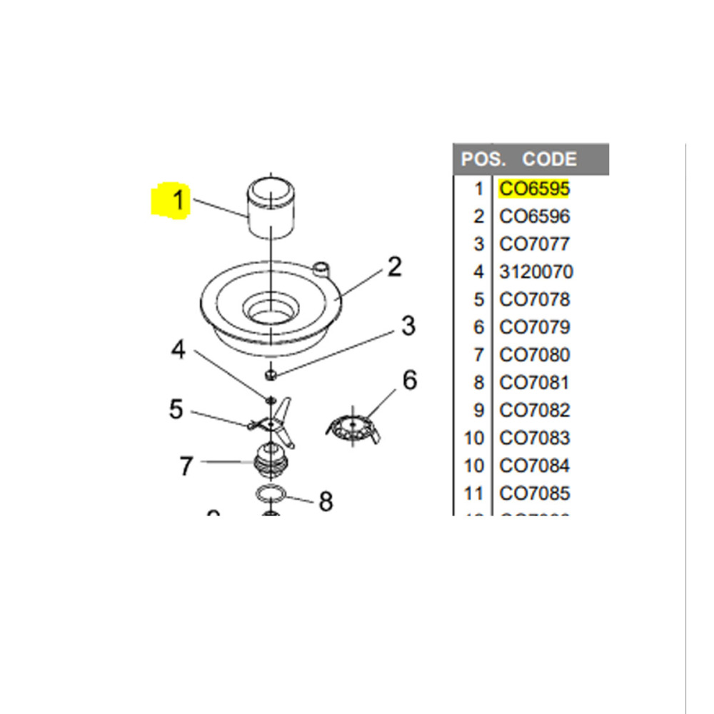 Крышка для блендера Fimar FR150/2150 СО6595