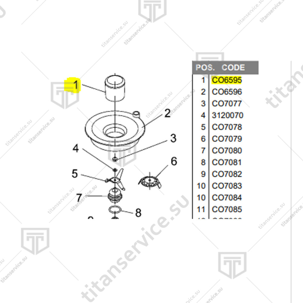Крышка для блендера Fimar FR150/2150 СО6595 - фото №1