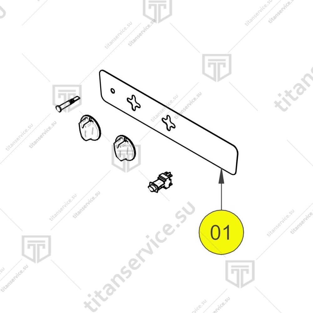 Накладка лицевая панели управления для конвекционной печи Apach Cook Line AD44MH ECO FRO1LIMOIN14 - фото №1