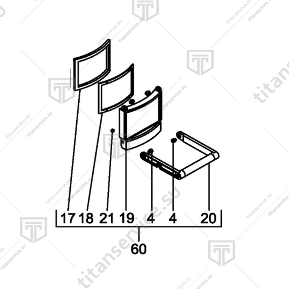 Дверца в сборе для картофелечистки Fimar PPF/25 SA1074 - фото №1