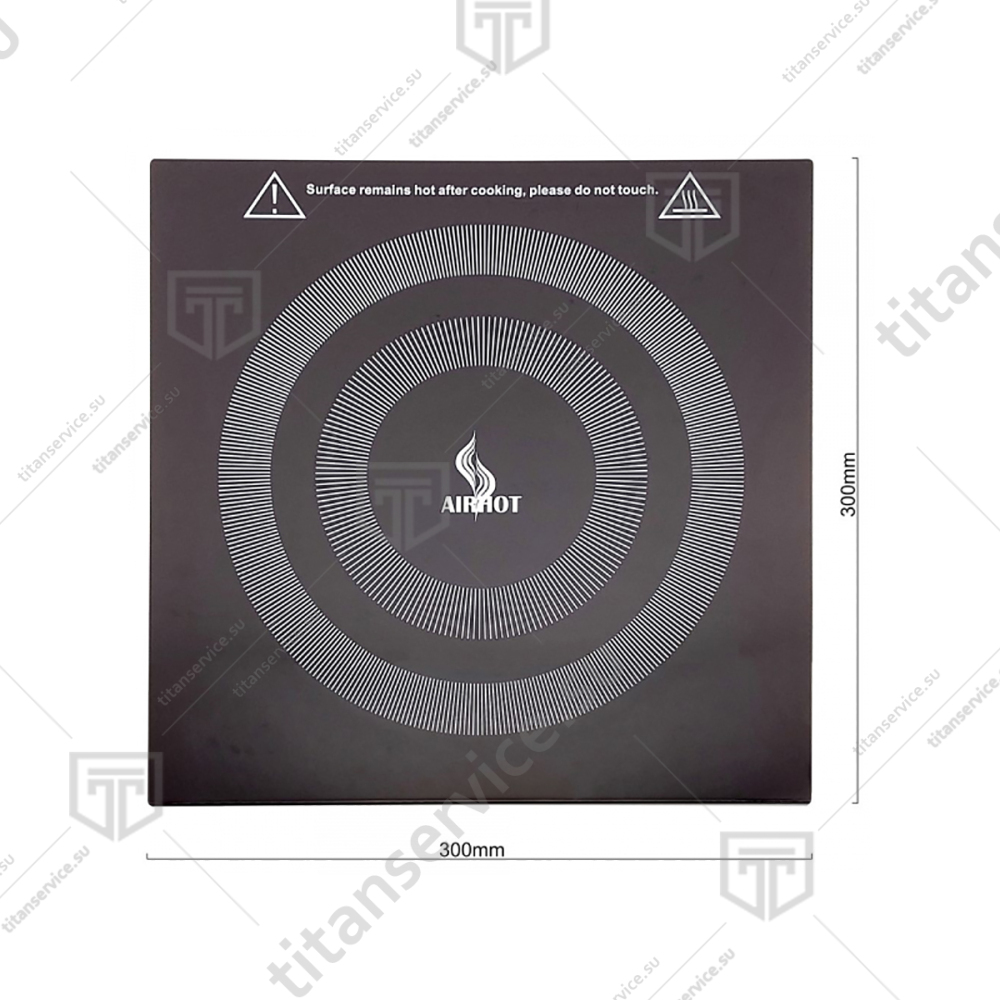 Стекло термостойкое 300х300х3 мм для плиты индукционной Airhot IP3500/IP3500M/IP3500T - фото №2