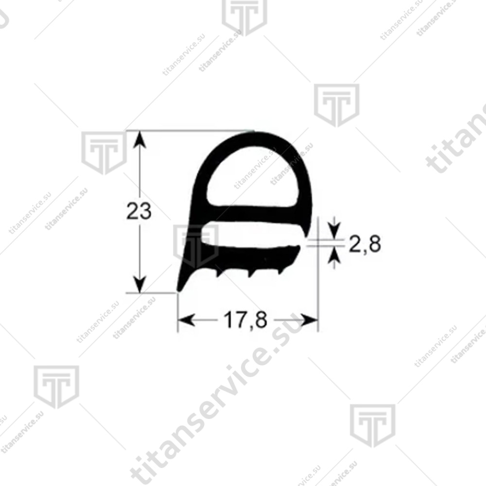 Уплотнение двери для пароконвектомата Rational CD/CM/CC 61/62 5012.0703 - фото №2