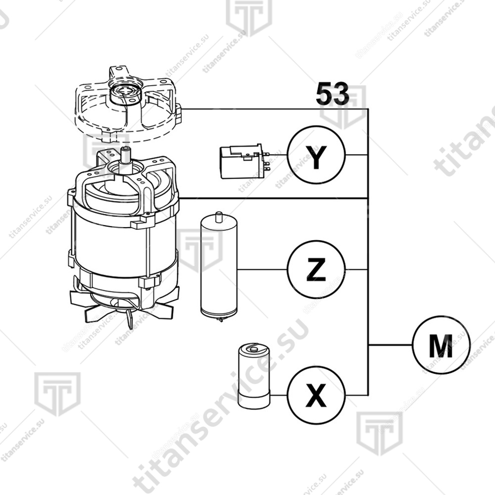 Двигатель 0.75кВт для овощерезки Robot Coupe CL52 303234 - фото №2