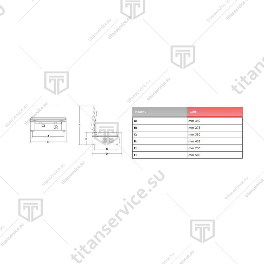 Гриль контактный Sirman CORT RR - фото №2