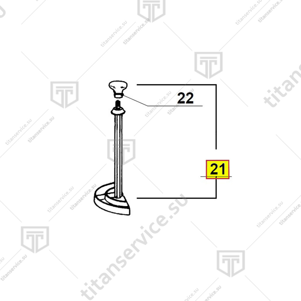 Штифт направляющей толкателя овощерезки Robot Coupe CL20/R301 Ultra - фото №1