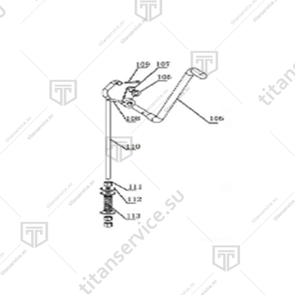 Механизм подъема дежи для миксера планетарного Hurakan HKN-IP30F2 - фото №1