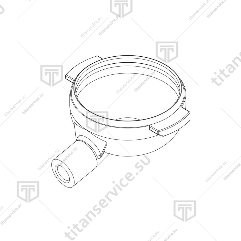 Корпус фильтродержателя CW510L для кофемашины Sanremo F18 SB 10054000A - фото №1