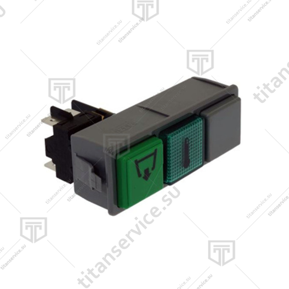 Блок кнопок c 1 биполярным зеленым переключателем для посудомоечной машины Dihr GS 40-50 15893 - фото №1