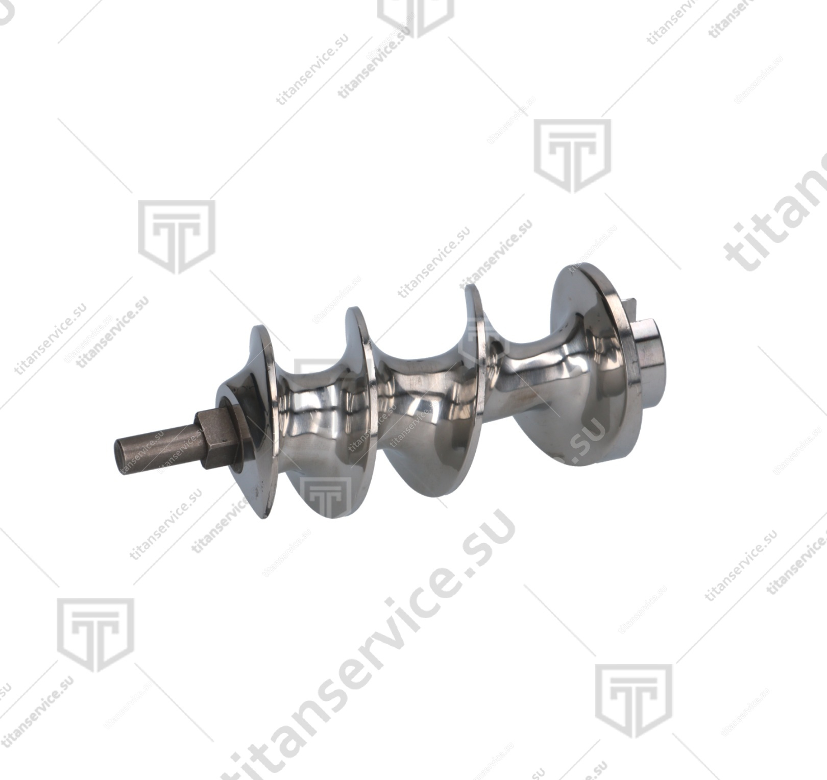 Шнек нержавеющий в сборе для мясорубки Fama TS 12 FTS 107E F2124+F2127 - фото №2