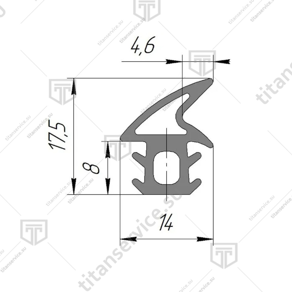 Уплотнение двери (1м.) для конвекционных печей Smeg Alfa - фото №1