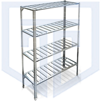 Стеллаж технологический разборный Техно-ТТ, полки решетчатые СТР-014/600 - фото №1