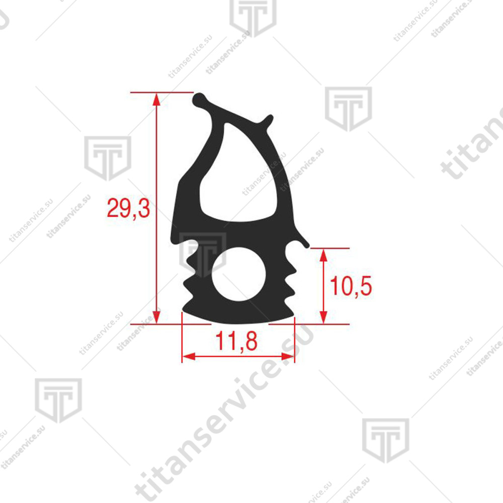 Уплотнитель двери для пароконвектомата 500х400мм Electrolux/Zanussi FCZ061/AOS061 0C1496 аналог - фото №2
