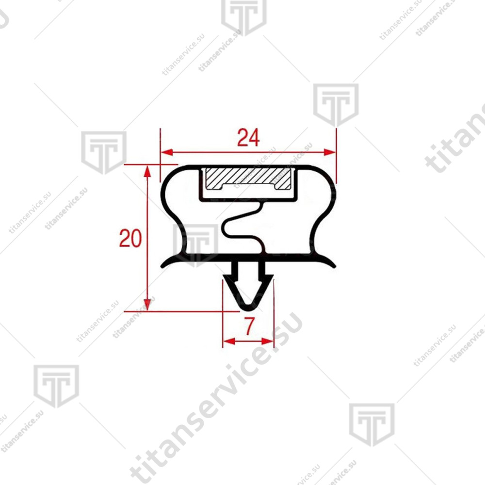 Уплотнение для шкафа шоковой заморозки Apach Chef Line LBMODU14UA - фото №1