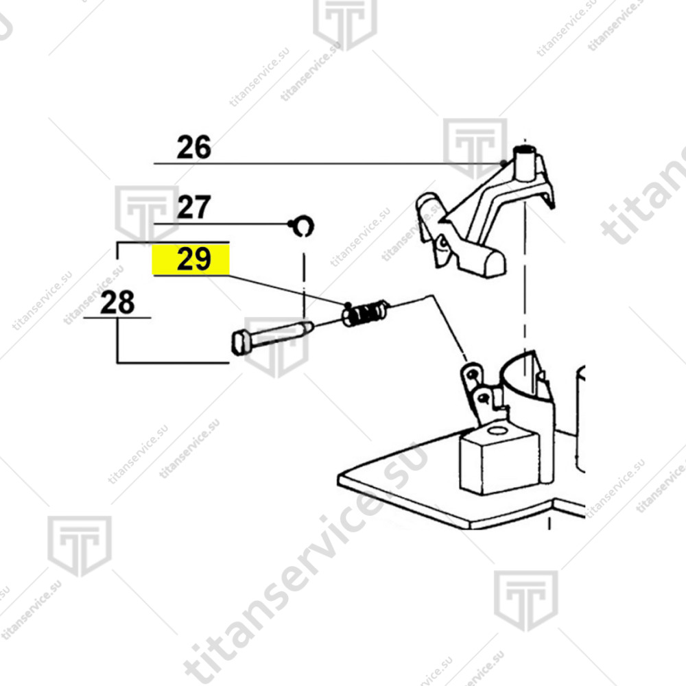 Пружина направляющей толкателя для овощерезки Robot Coupe CL 20/R301 Ultra 101054 - фото №1