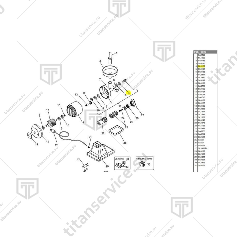 Сальник для мясорубки Fimar 12/S SL0139 - фото №2