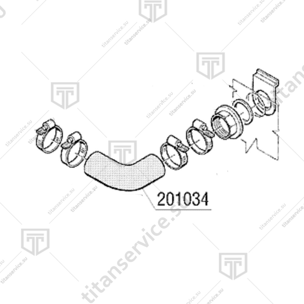 Шланг входной для посудомоечной машины Comenda NE 3002 201034 - фото №1