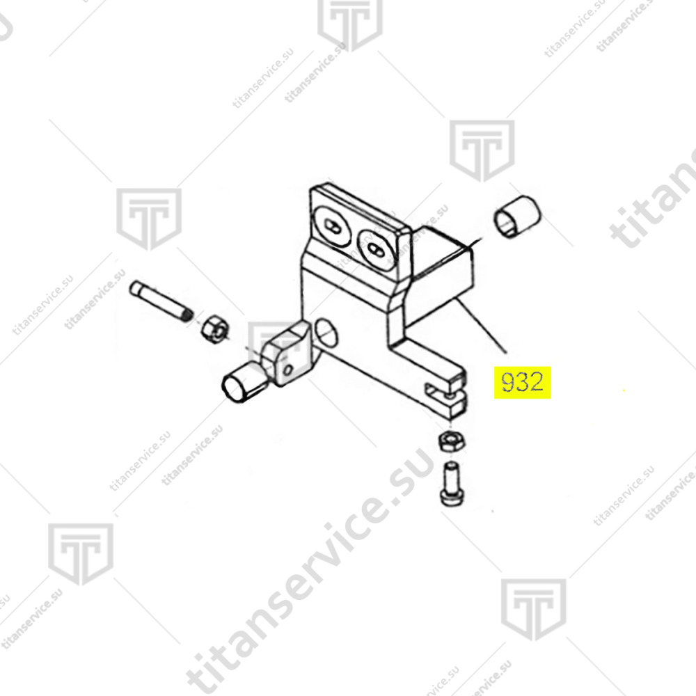 Кронштейн упора для слайсера Beckers ES 275 932 - фото №1