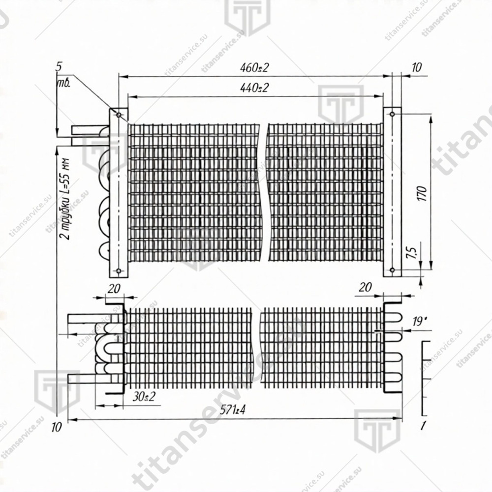 Испаритель 4х6х440 для шкафа холодильного Carboma ШХ-0,7/1,4 2901125d - фото №5